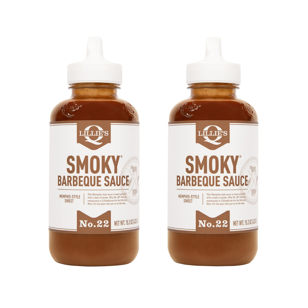 Lillie's Q Smoky BBQ Sauce bottle ready to glaze your favorite dish.
