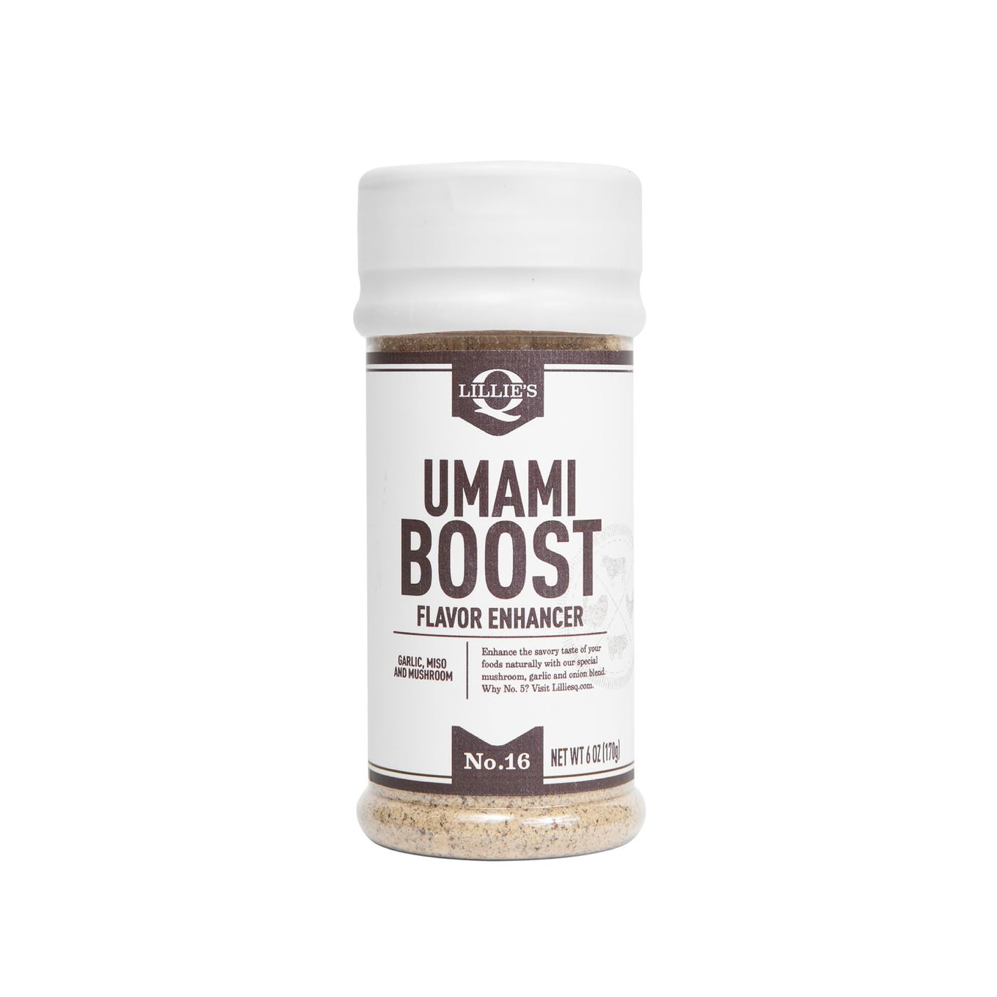 Lillie’s Q Umami Boost Seasoning jar ready to elevate any dish