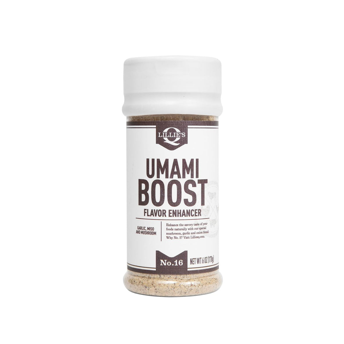 Lillie’s Q Umami Boost Seasoning jar ready to elevate any dish