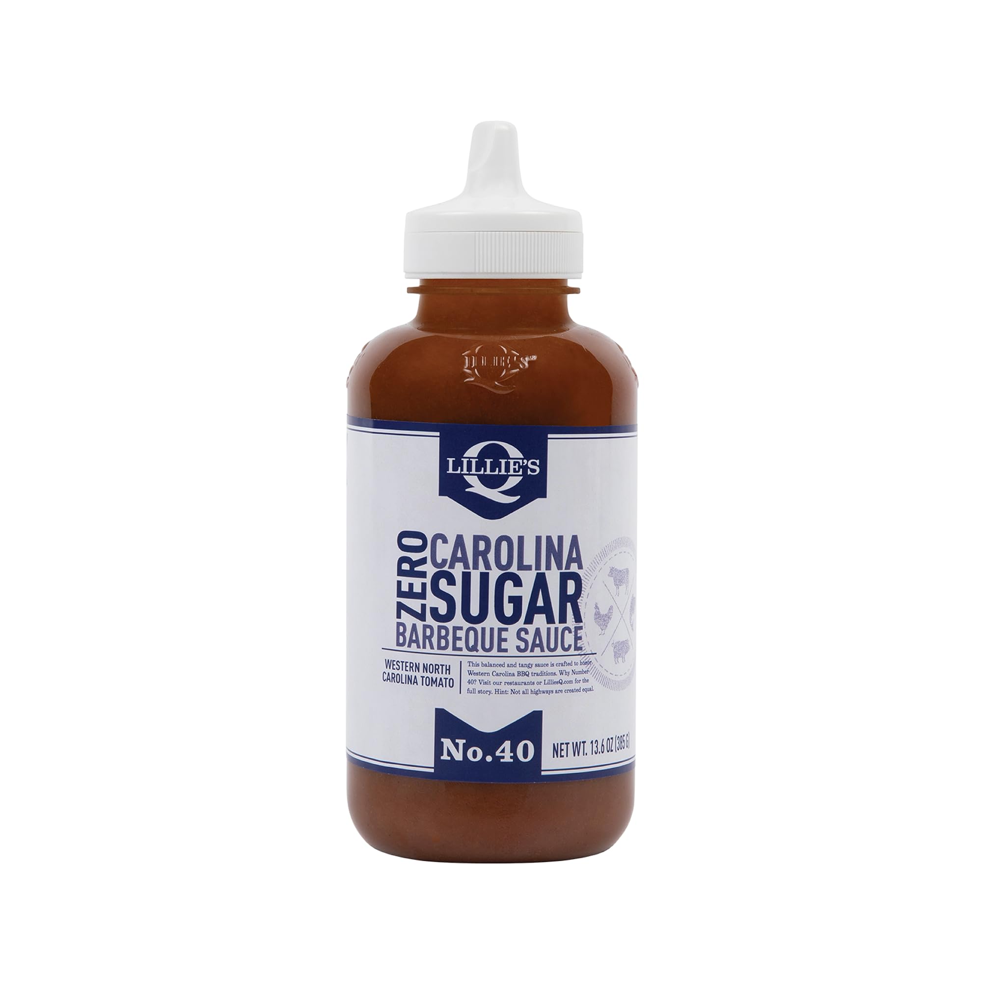 Lillie's Q Zero Sugar Carolina BBQ Sauce bottle ready for grilling and tastier meals.