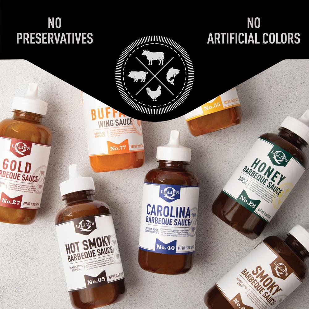 Lillie's Q Honey BBQ Sauce salad dressing application demonstrating gluten-free versatility.