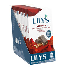 LILY'S Almond bars at work for a satisfying, sugar-free treat.