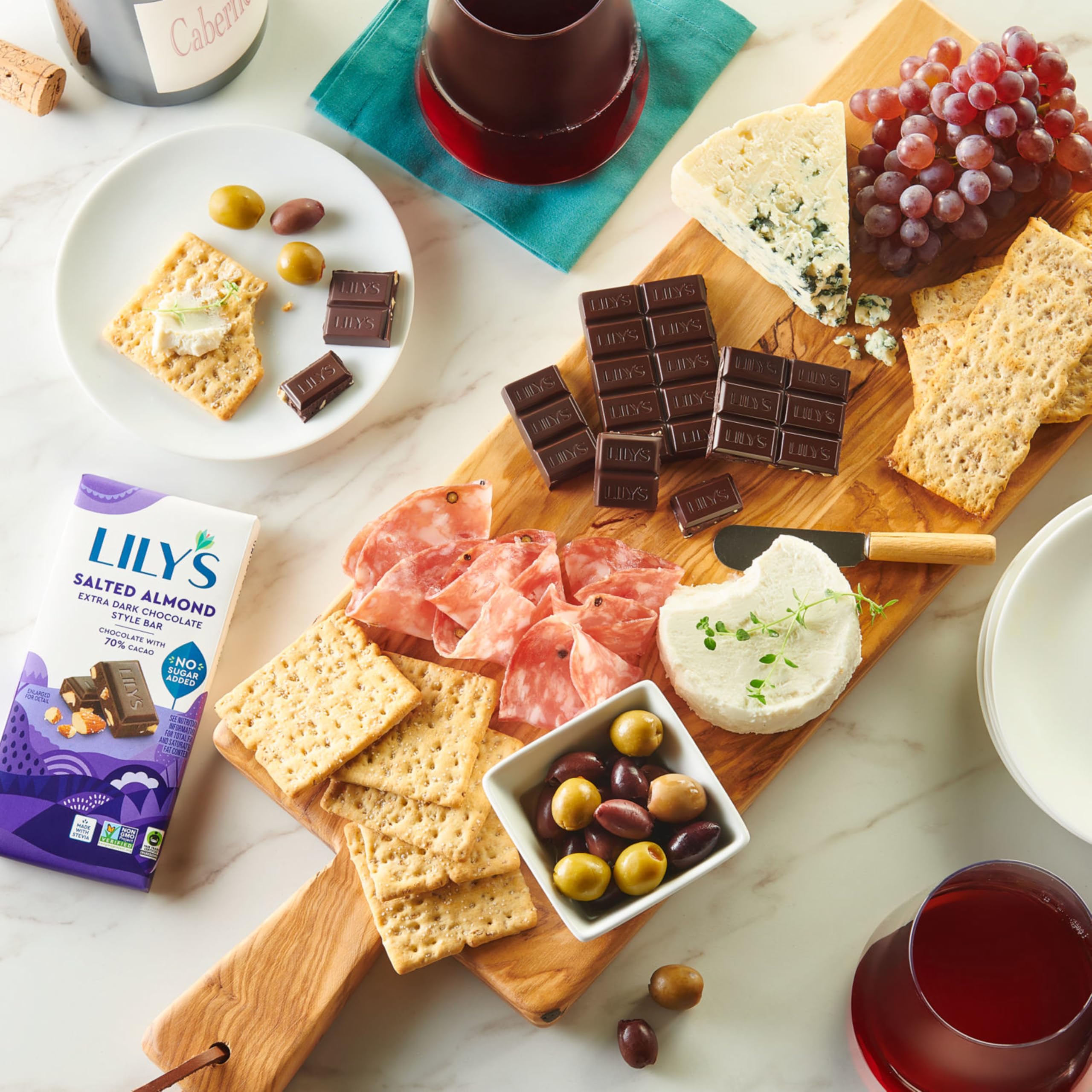 LILY'S bar in a shopping cart for on-the-go snacking