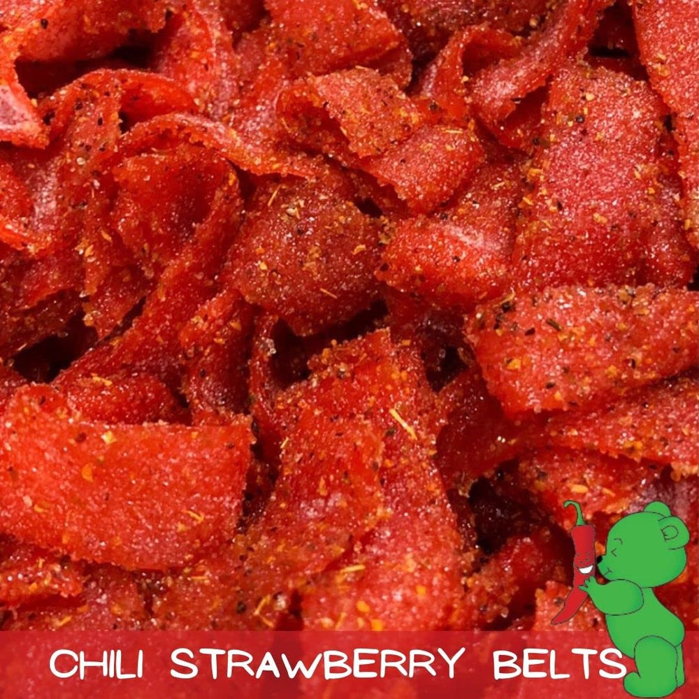 Lilys Chilies chili blueberry belts closeup with tart fruit and chili blend.