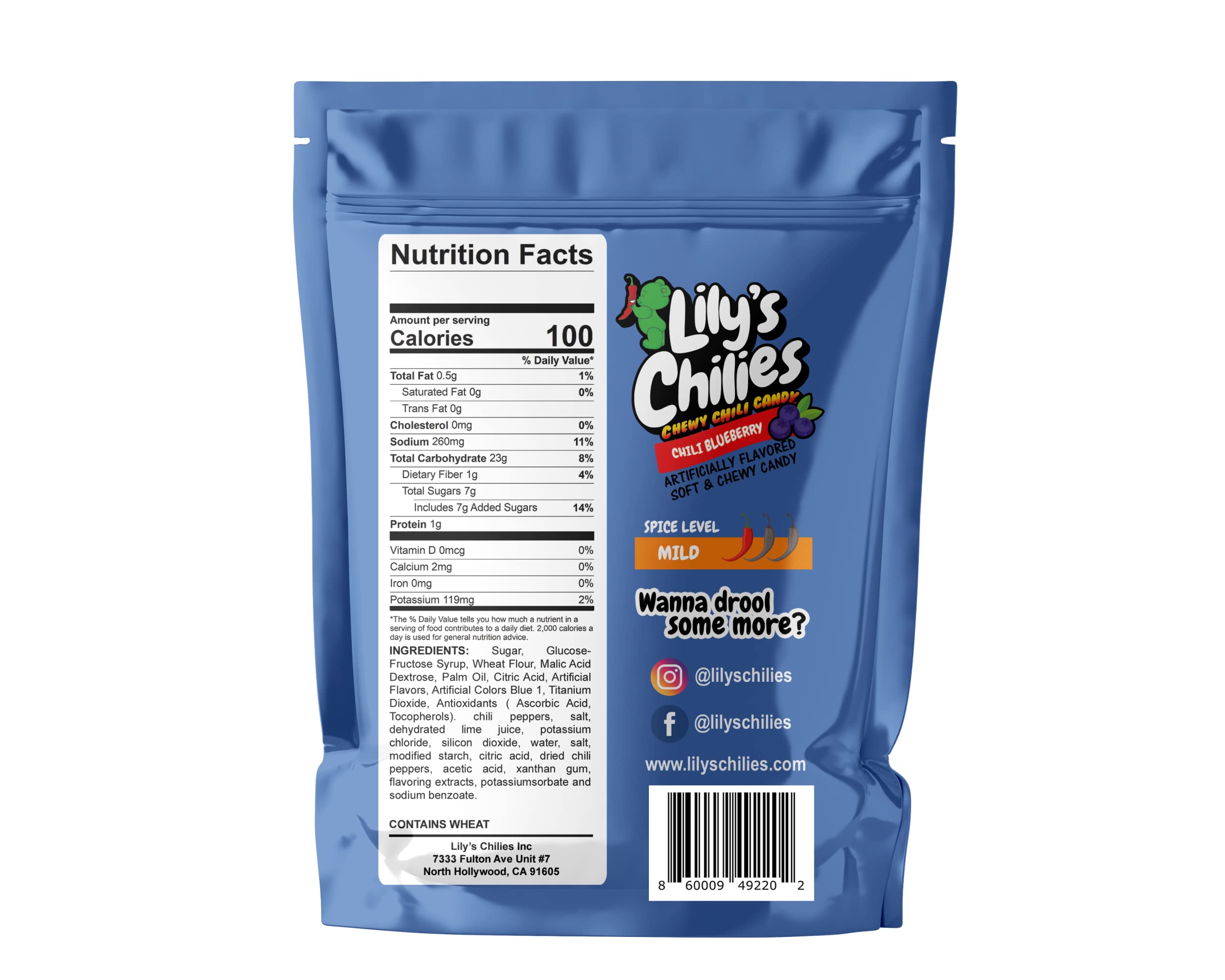 Lilys Chilies chili watermelon candies closeup with fruity heat notes.