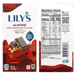 Lily's Extra Dark 70% bar highlighting bold cocoa and smooth finish for flavor focus