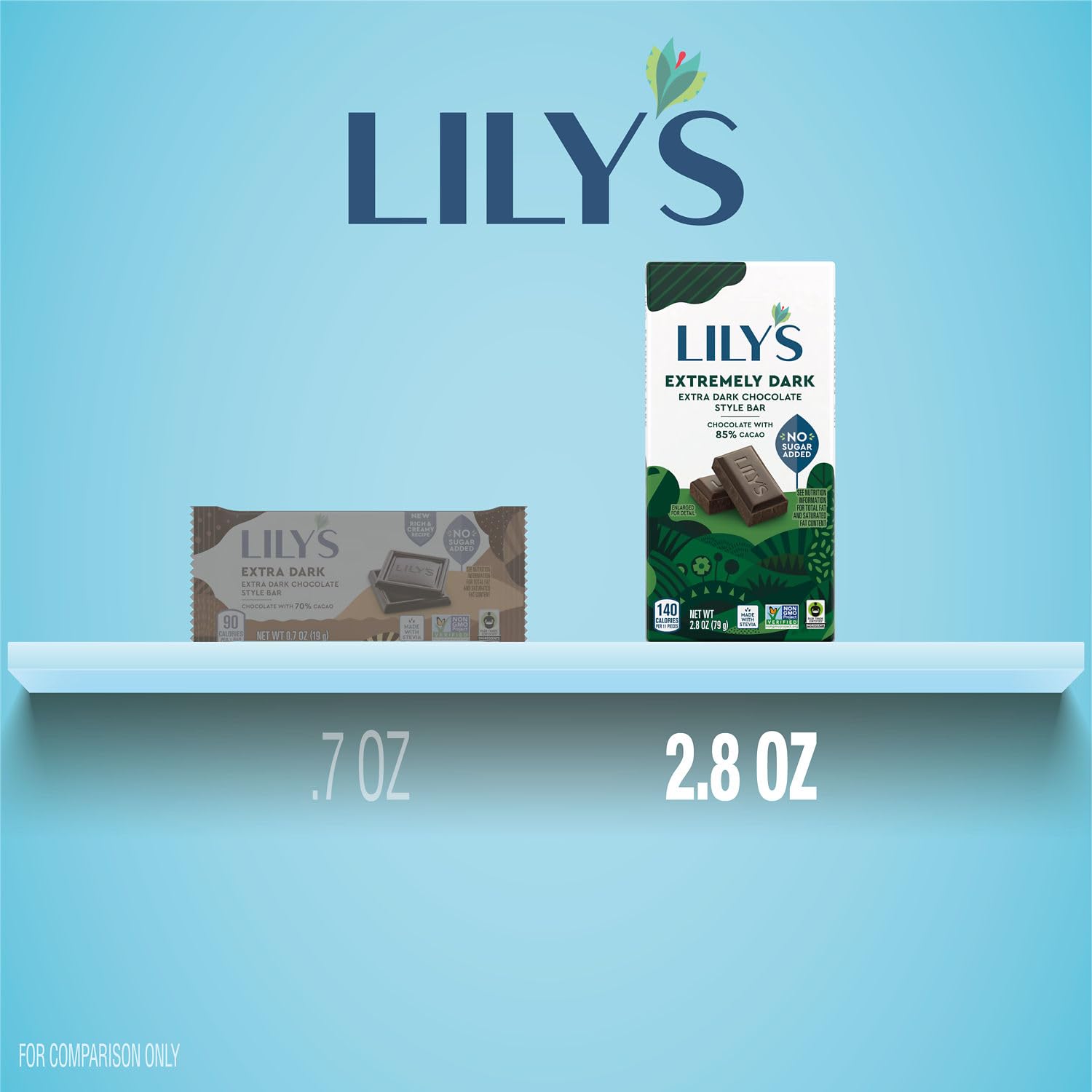 LILY'S Extremely Dark kosher-certified bar signals quality for mindful snacking.