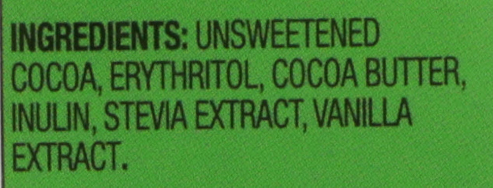 Lily's 85% cocoa chocolate broken piece with bold bitter-sweet notes