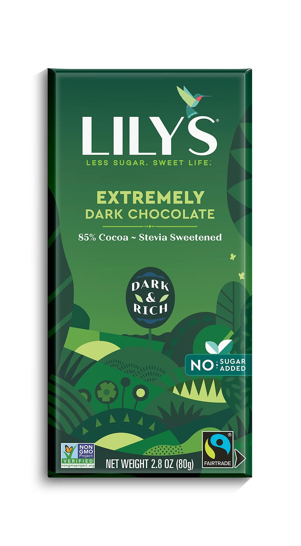Lily's stevia-sweetened interior detail for low-sugar enjoyment.
