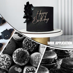 Limino edible glitter spray enhances cupcakes with a subtle gold shimmer.