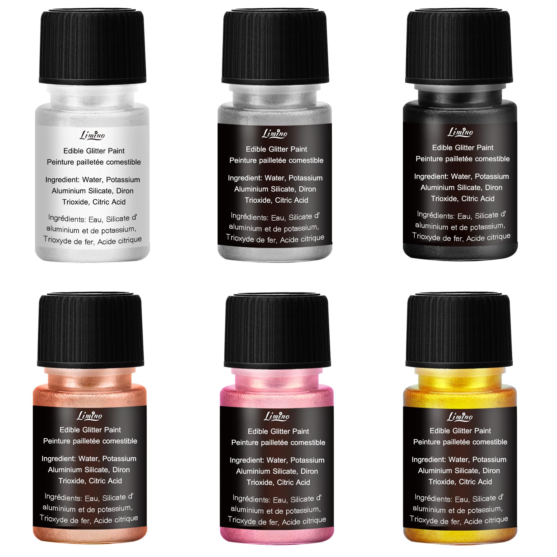 Limino clear-base glitter paint enables versatile, translucent shimmer on treats.