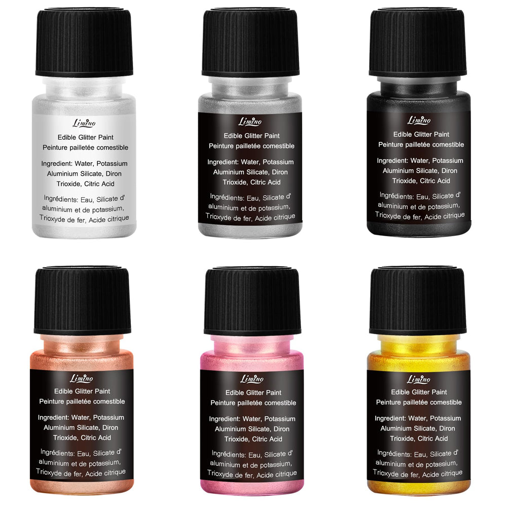 Limino clear-base glitter paint enables versatile, translucent shimmer on treats.