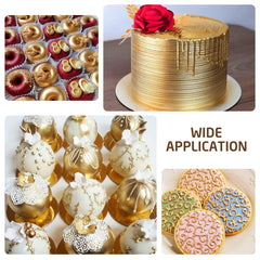 Limino edible glitter paint gold cake decorating adds luxurious fondant shimmer.