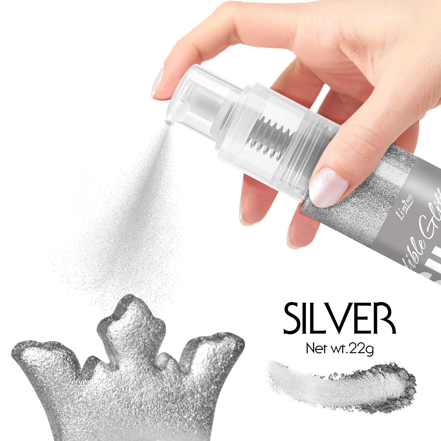 Limino edible glitter for drinks delivers a luxe silver shimmer to cocktails