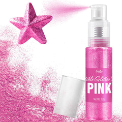 Limino Edible Glitter Spray pink bottle adds a premium shimmer to drinks.