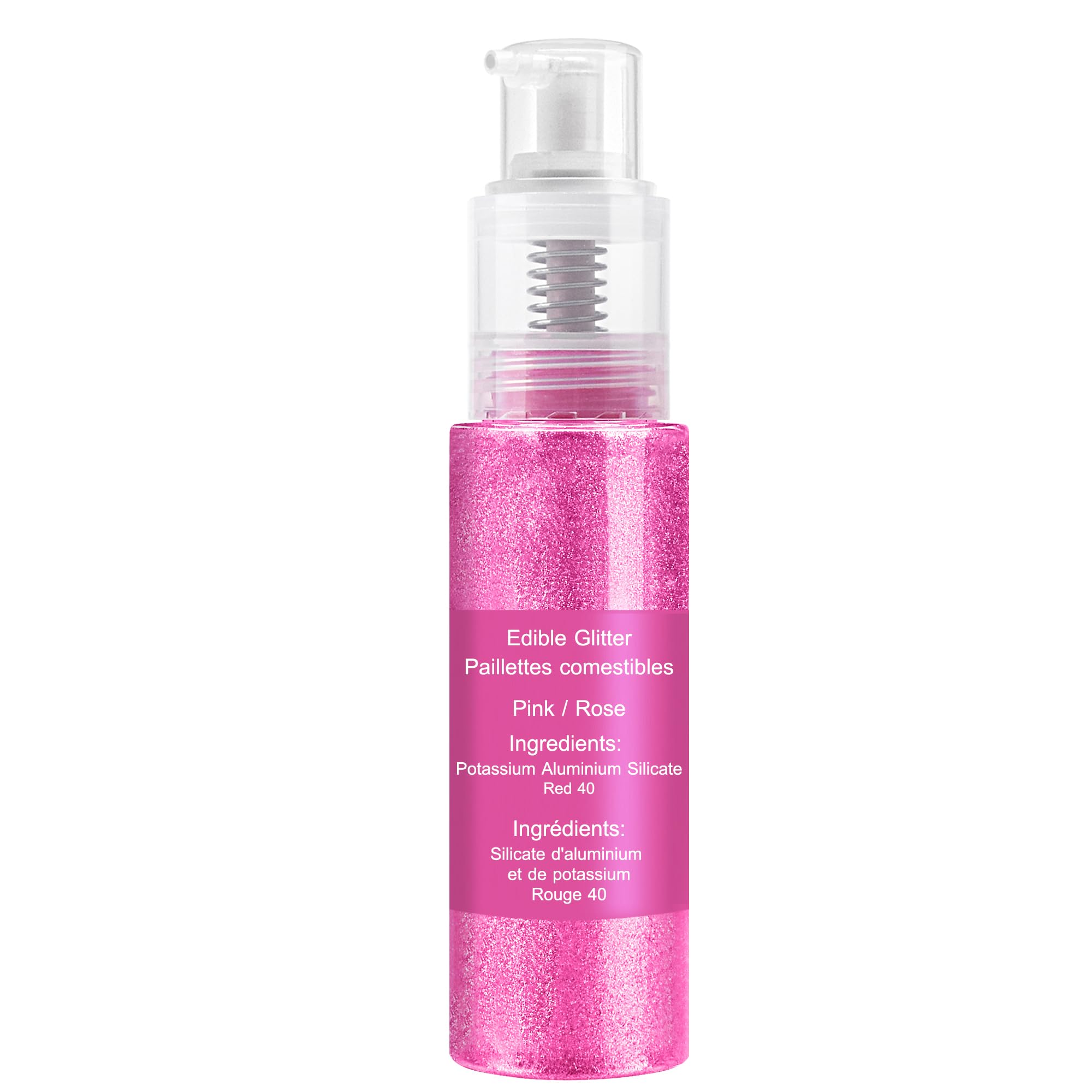 Limino pink edible glitter on desserts without altering taste.