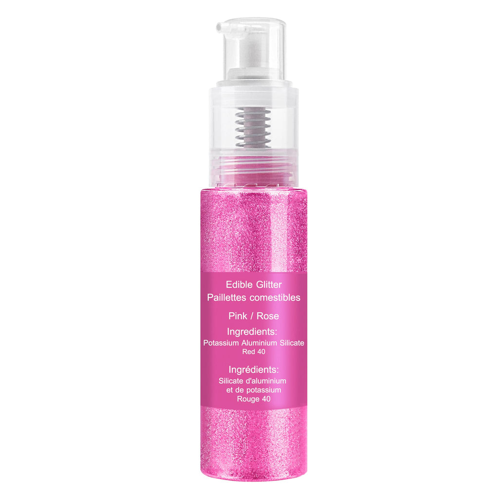 Limino pink edible glitter on desserts without altering taste.