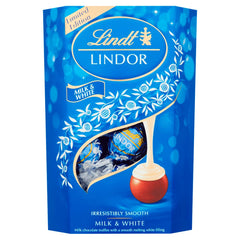 Lindt Lindor truffles melt-in-mouth texture close-up, premium chocolate moment.