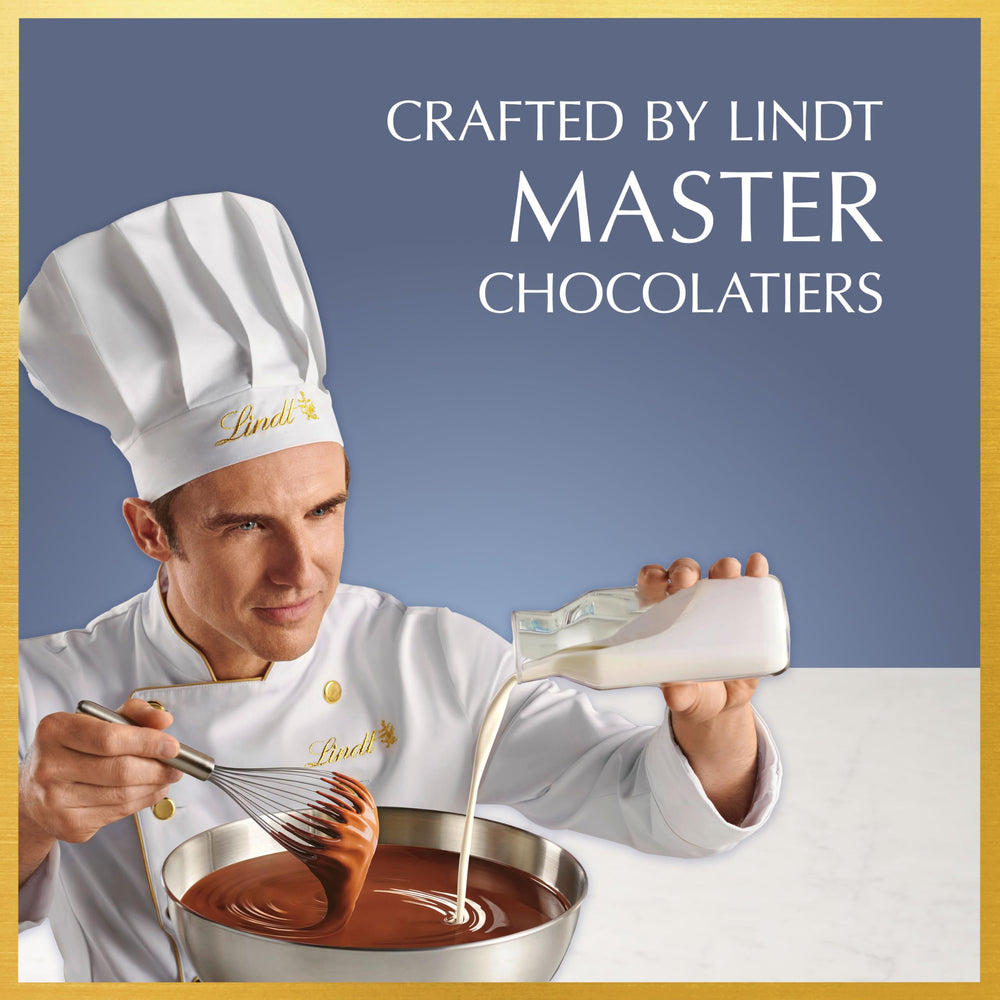 Lindt Classic Recipe Oat Milk Bar ingredients featuring oats and cocoa.