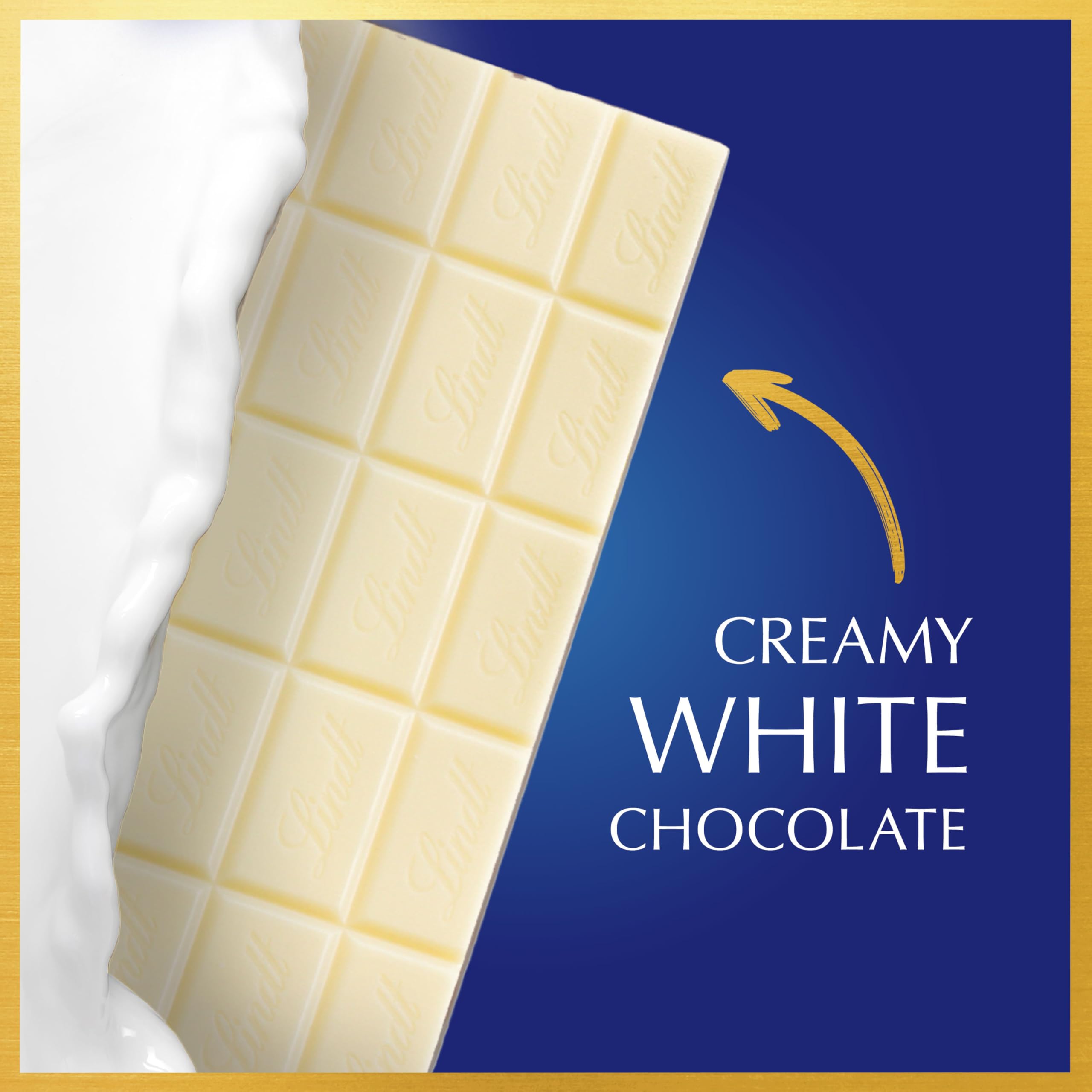 Lindt CLASSIC RECIPE White Chocolate Bar enhances baking with creamy sweetness.