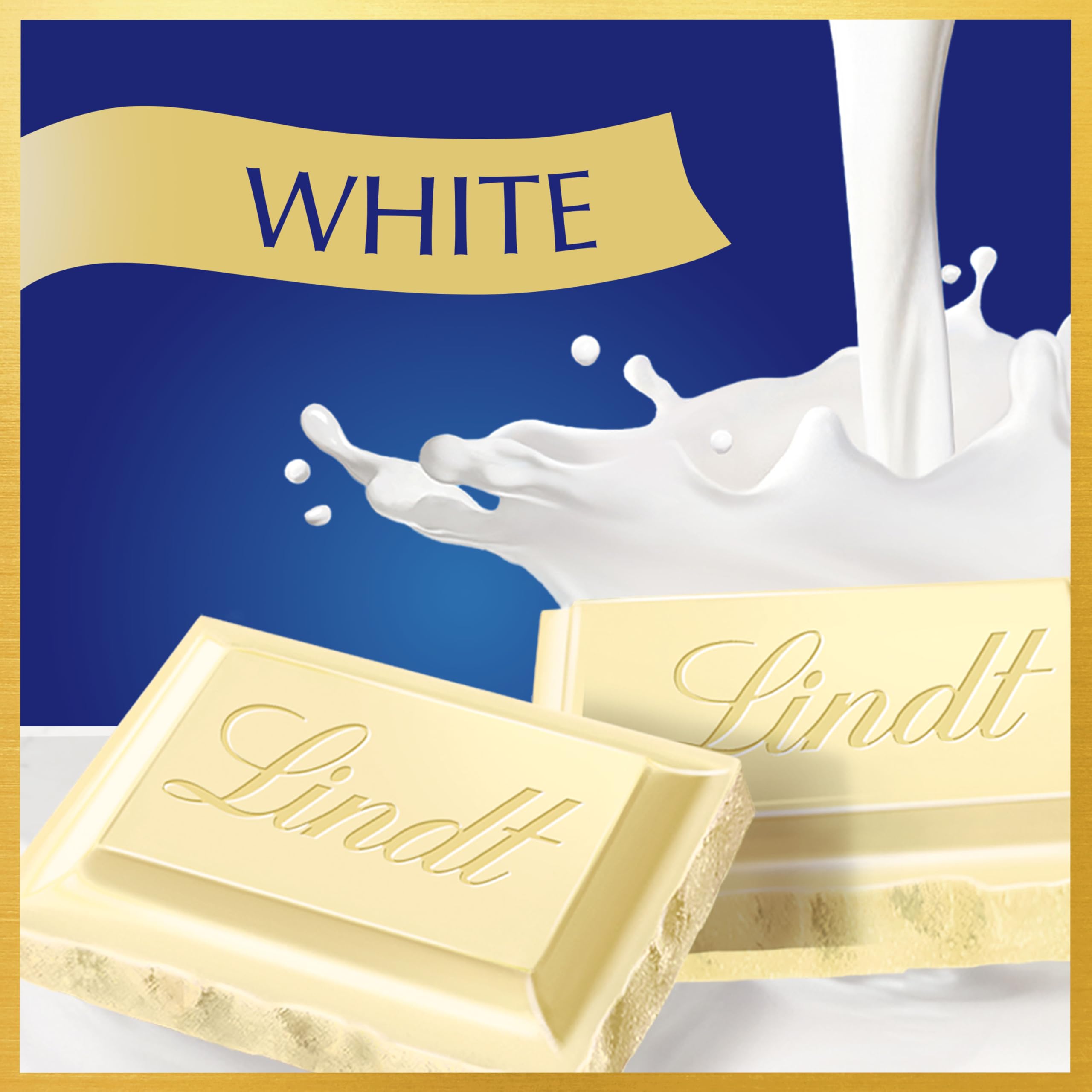 Lindt CLASSIC RECIPE White Chocolate Bar gift-ready packaging suitable for gifting.