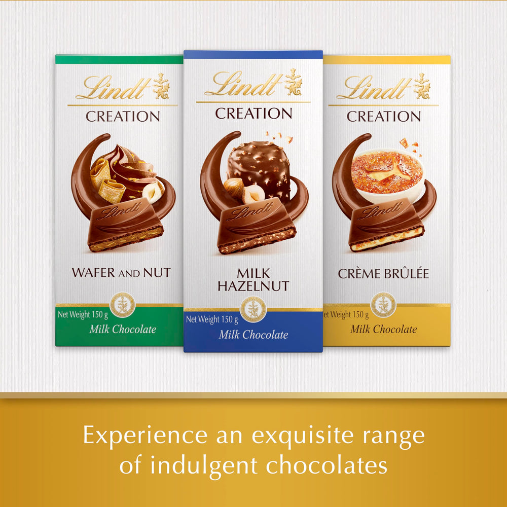 Lindt Creation Creme Brulee gift pack ready for gifting