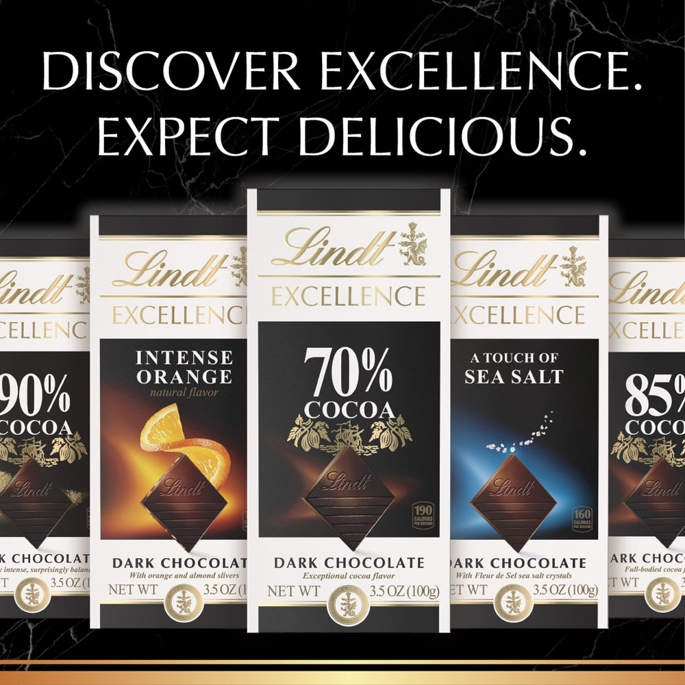 Lindt EXCELLENCE bar shown for baking and dessert enhancement