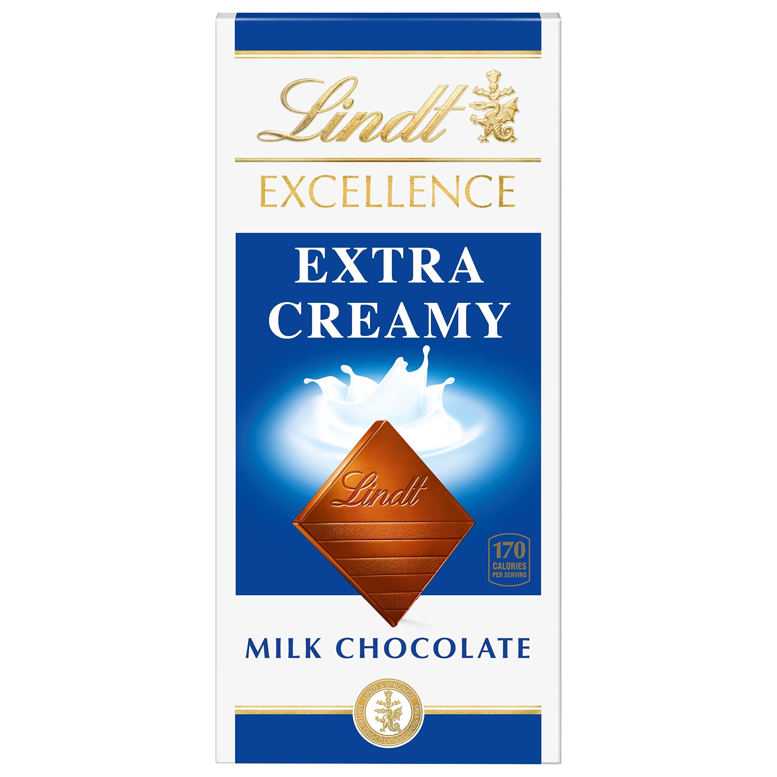 Lindt EXCELLENCE Extra Creamy Milk Chocolate Bar, foil wrapped, premium gift option