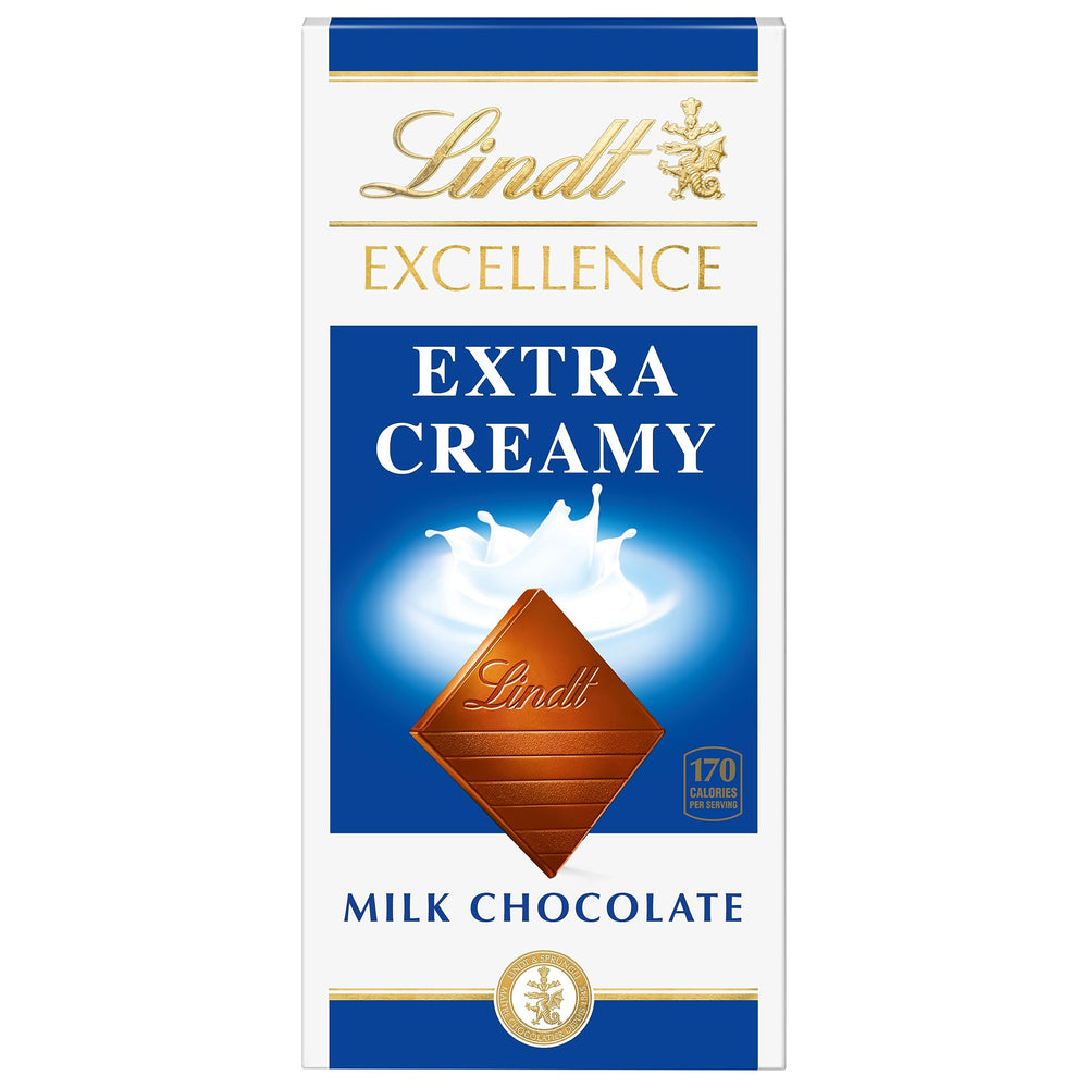 Lindt EXCELLENCE Extra Creamy Milk Chocolate Bar, foil wrapped, premium gift option