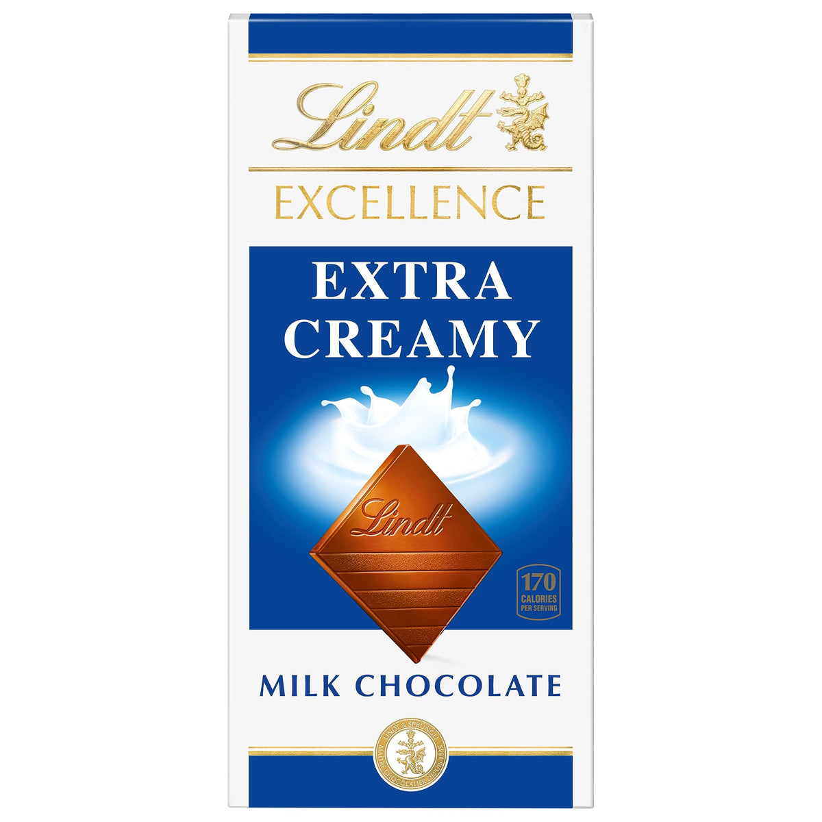 Lindt EXCELLENCE Extra Creamy Milk Chocolate Bar, foil wrapped, premium gift option