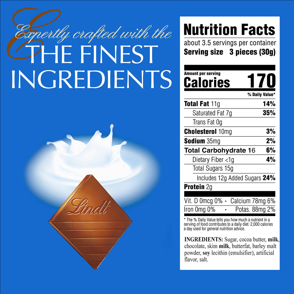 Closeup of Lindt EXCELLENCE milk chocolate texture and creaminess
