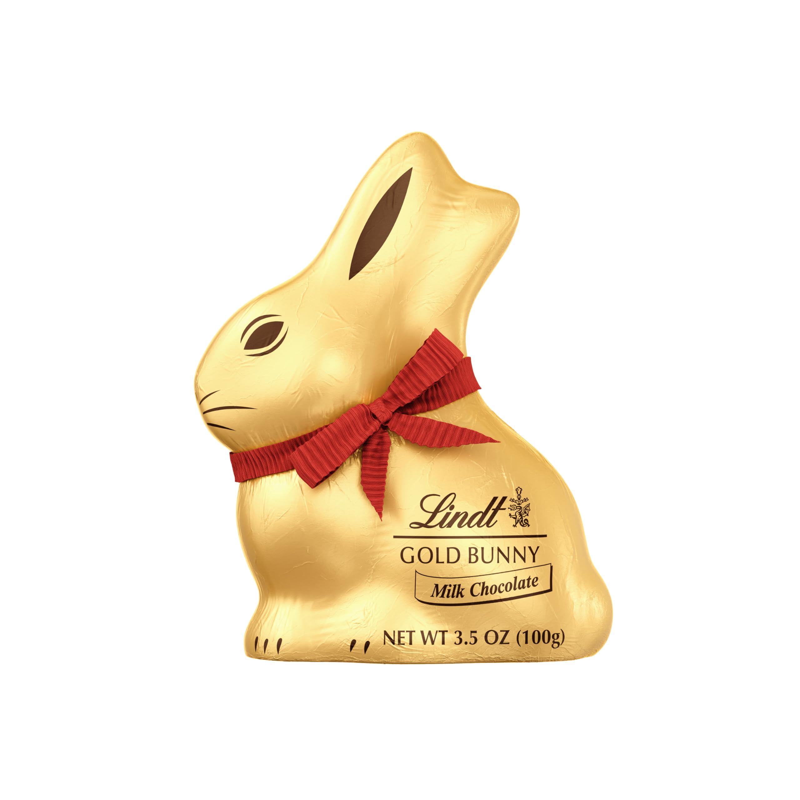 Gift-ready Lindt GOLD BUNNY with shiny foil, perfect for celebrations.