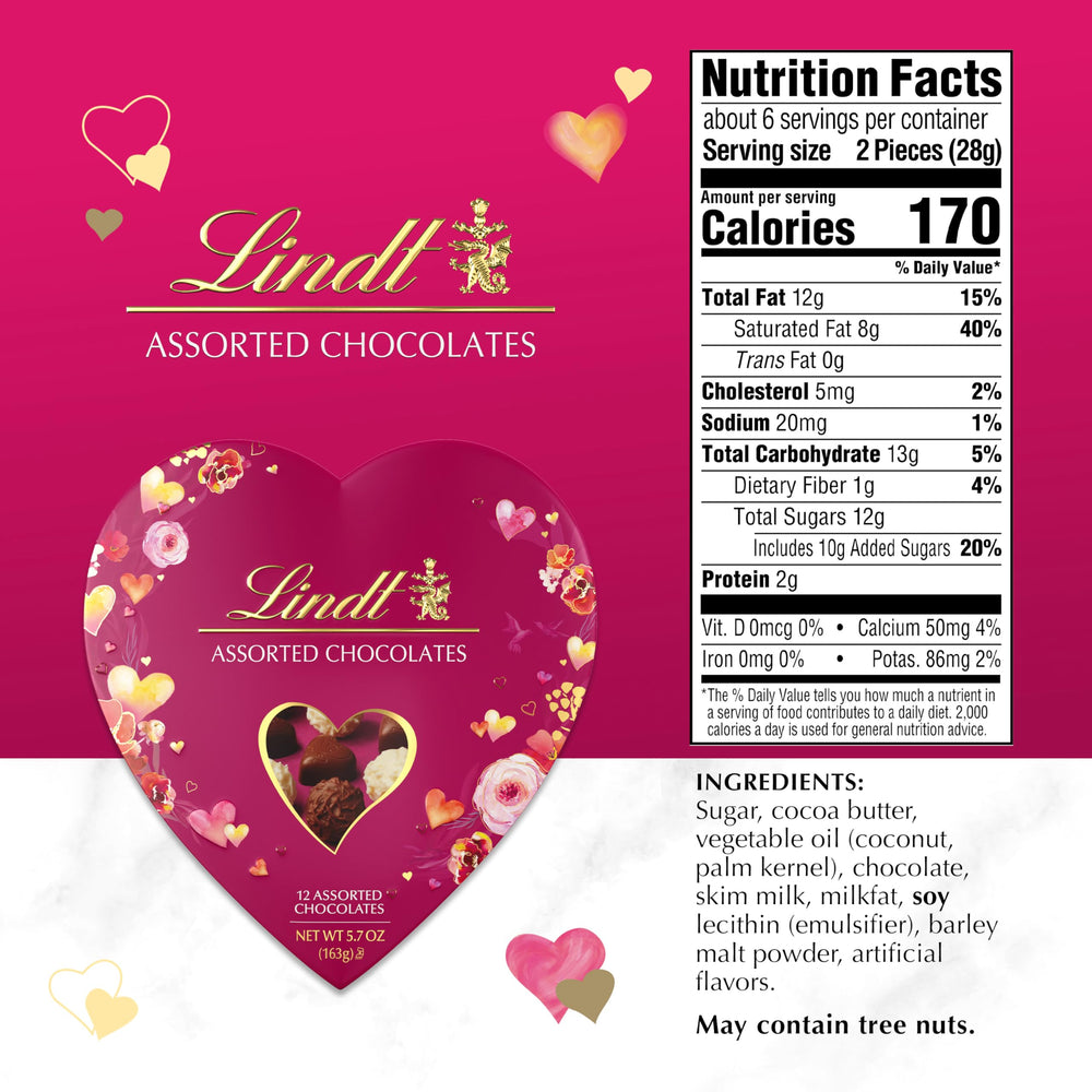 Lindt gourmet truffles assorted, twelve pieces for sharing.