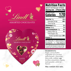 Lindt gourmet truffles assorted, twelve pieces for sharing.
