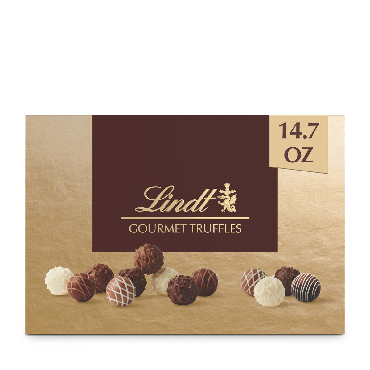 Lindt Gourmet Truffles Gift Box with assorted flavors, perfect for gifting