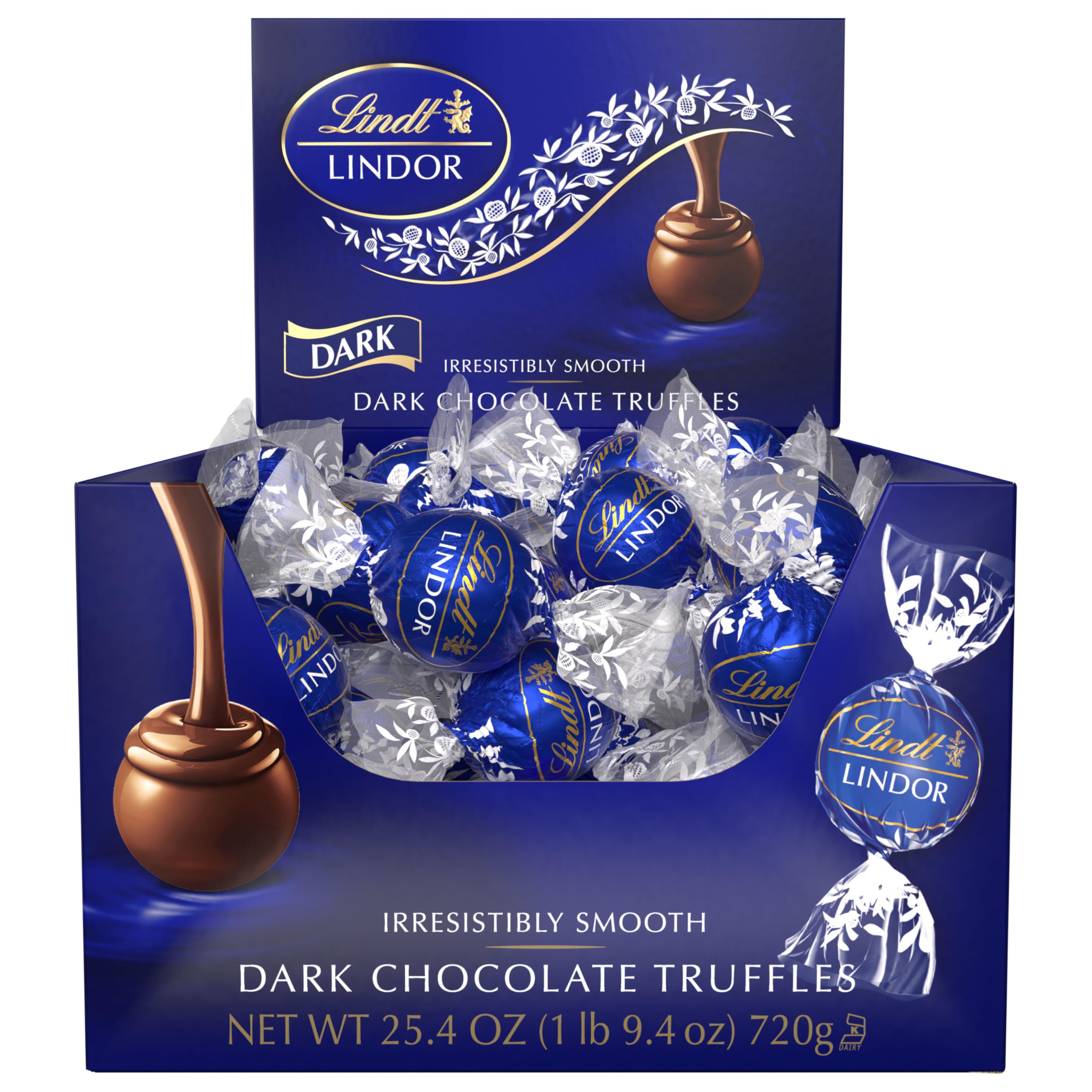 25.4 oz box, 60-count packaging for Lindt LINDOR.