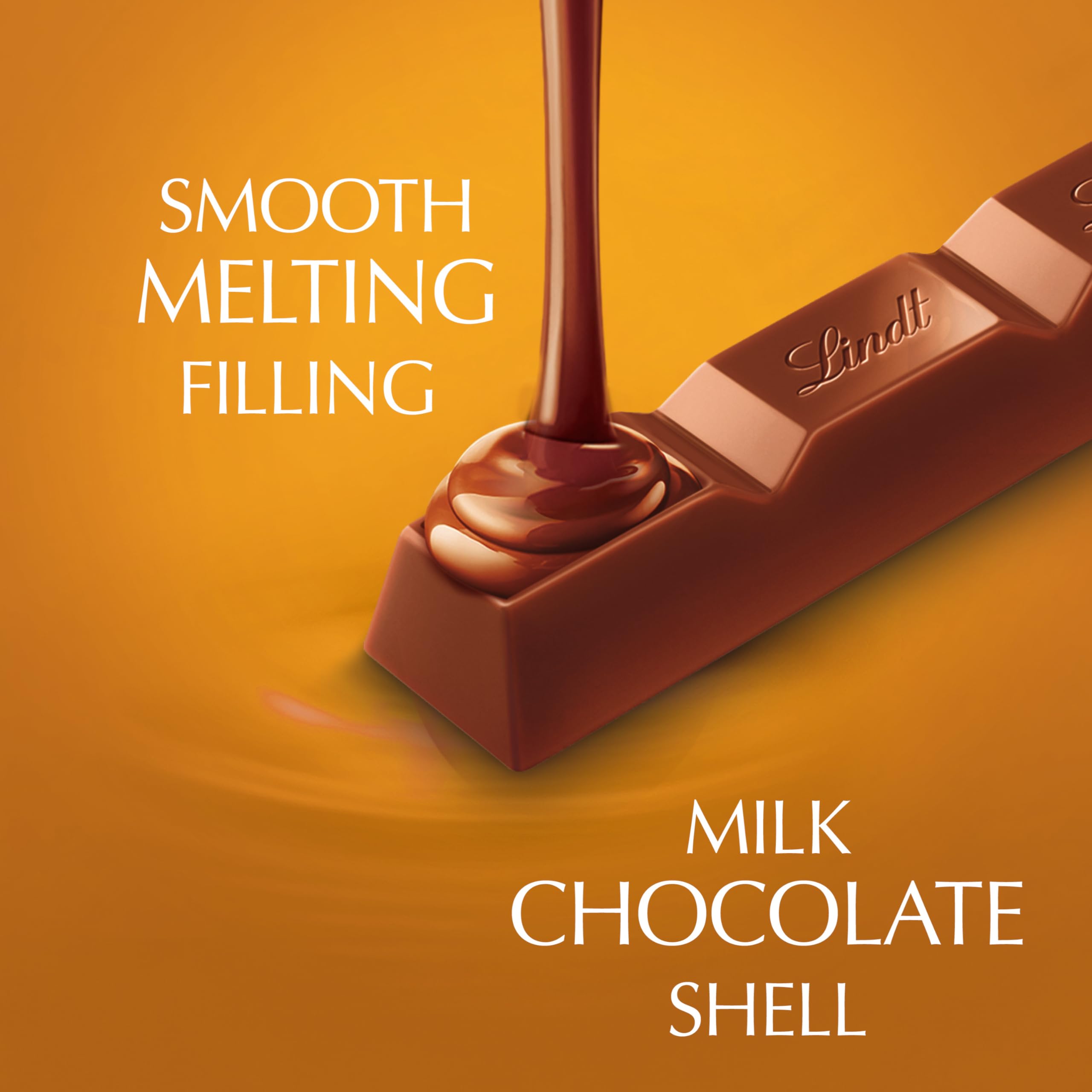 Lindt Lindor Caramel Bar individually wrapped pieces are easy to share