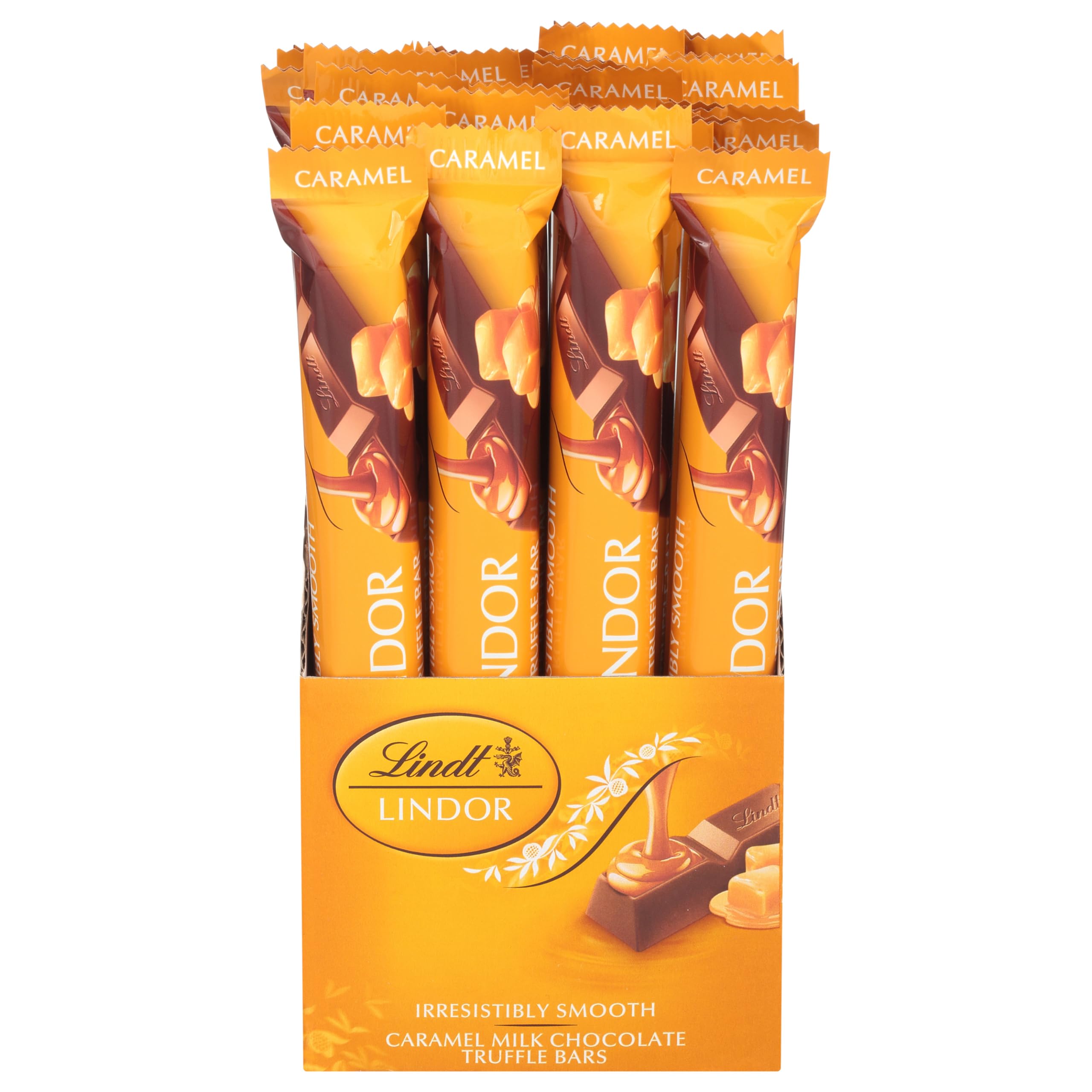 Lindt Lindor Caramel Bar kitchen scene as a quick snack break