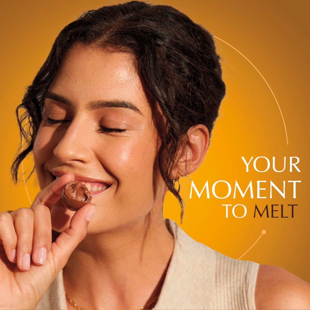 Lindt Lindor Caramel Milk Chocolate individually wrapped truffles for sharing.