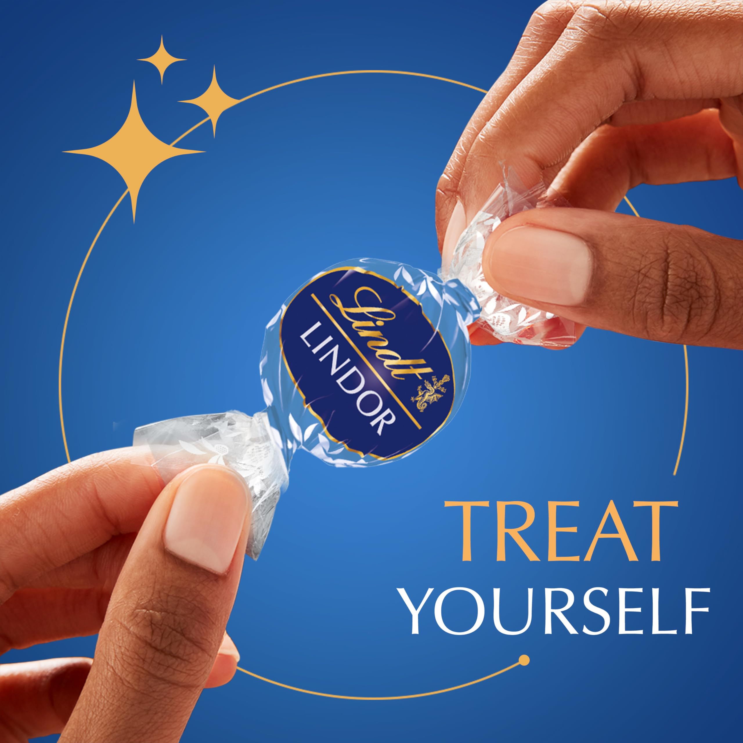 Lindt LINDOR Cookies and Creme truffles; individually wrapped for sharing.
