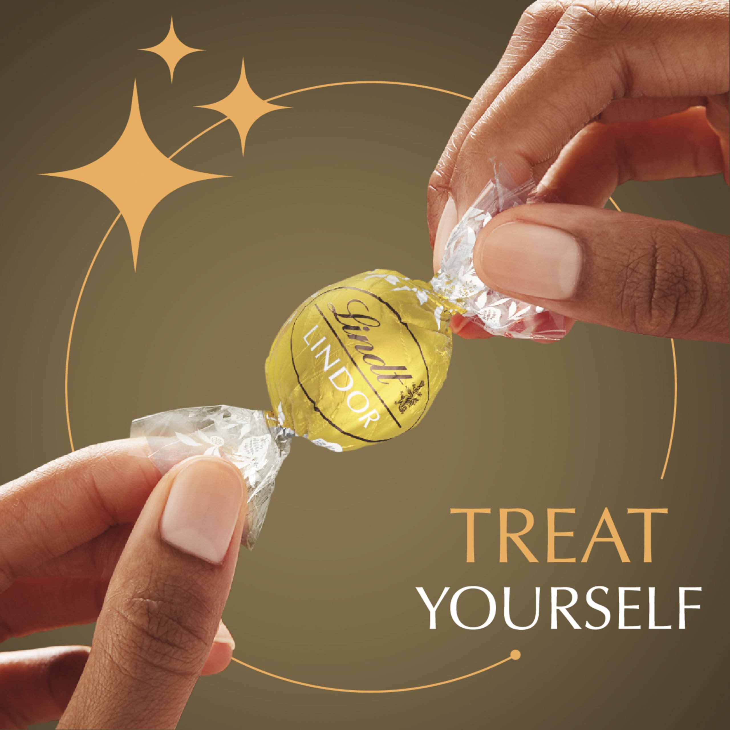Lindt Lindor dark chocolate truffles close-up, rich and velvety finish.