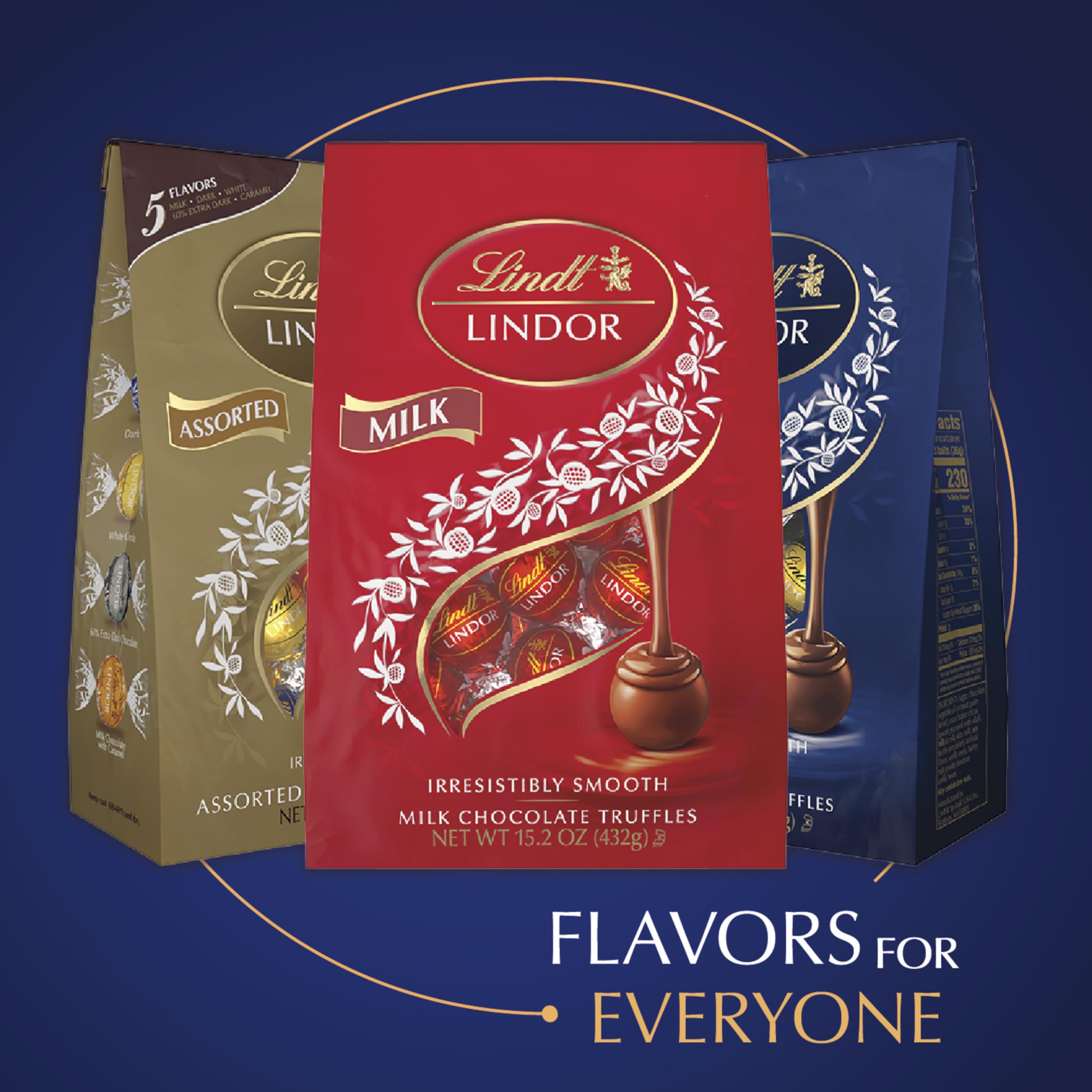 Gold packaging close-up highlights premium Lindt LINDOR quality