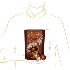 Lindt Lindor Hazelnut 200g melt texture closeup for gifting