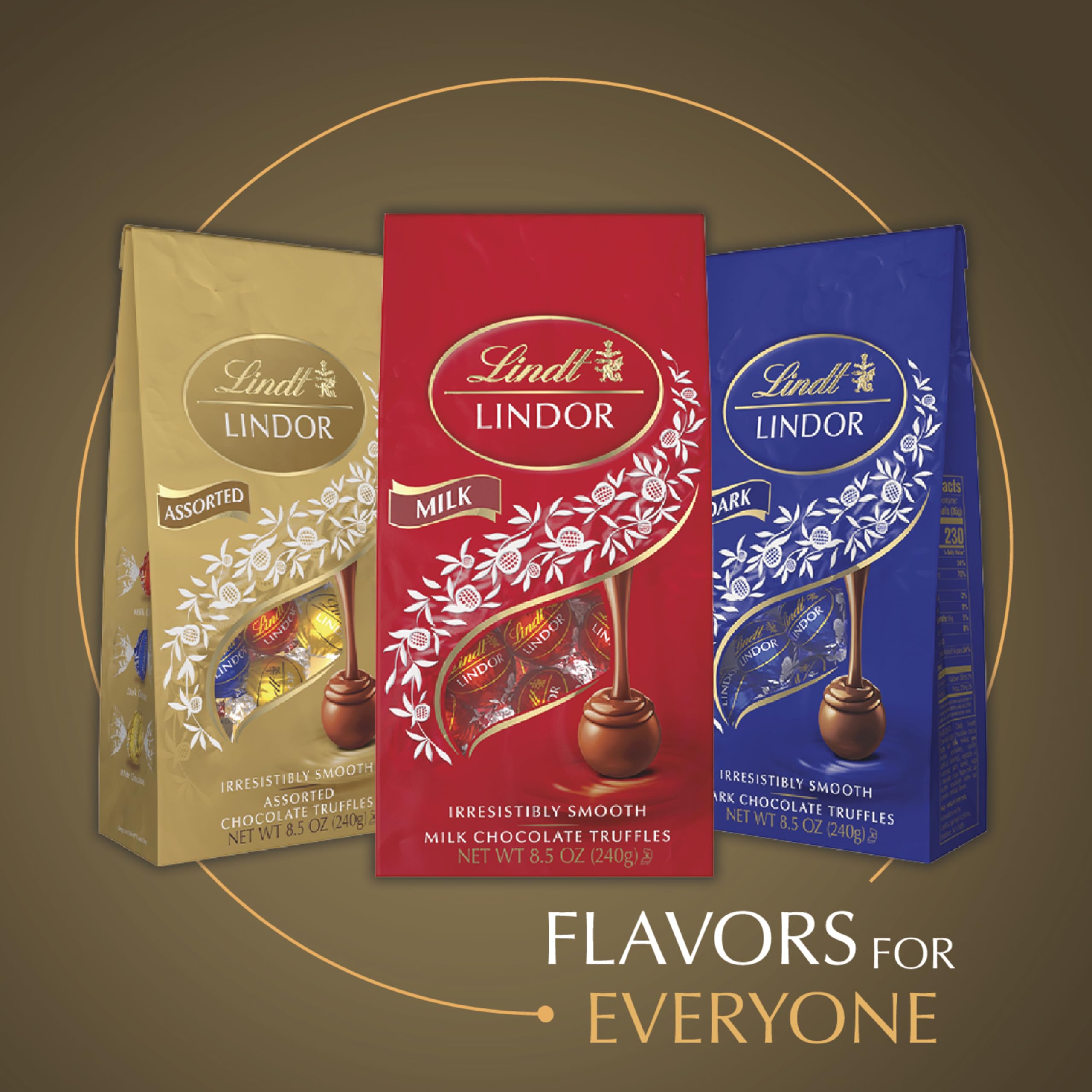 Lindt Lindor individually wrapped truffles, convenient snacking or sharing option.