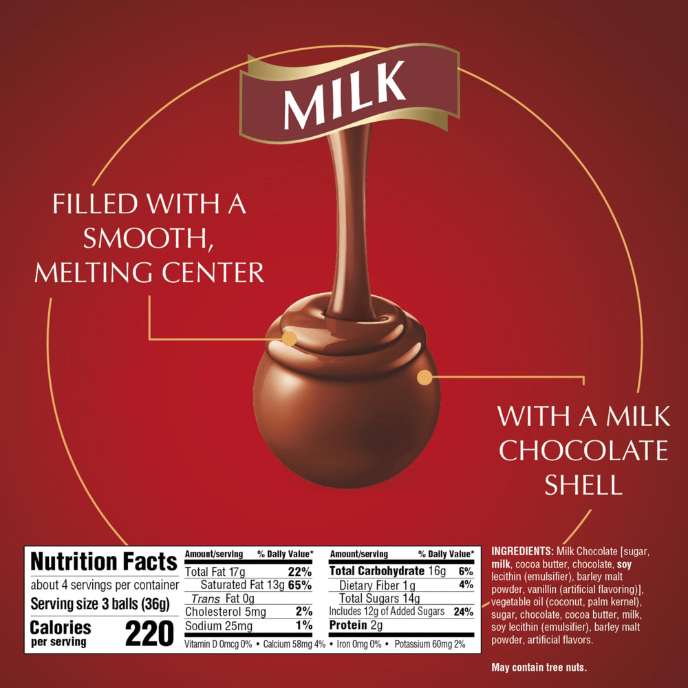 Lindt Lindor melting center truffle revealed as a creamy melt-in-your-mouth moment.
