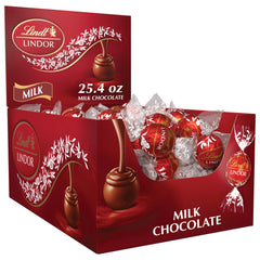 Lindt Lindor milk chocolate truffles bulk box with 60 pieces, ideal for sharing