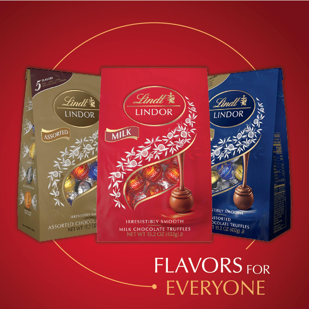 Lindt Lindor truffles on a cozy coffee break setting.