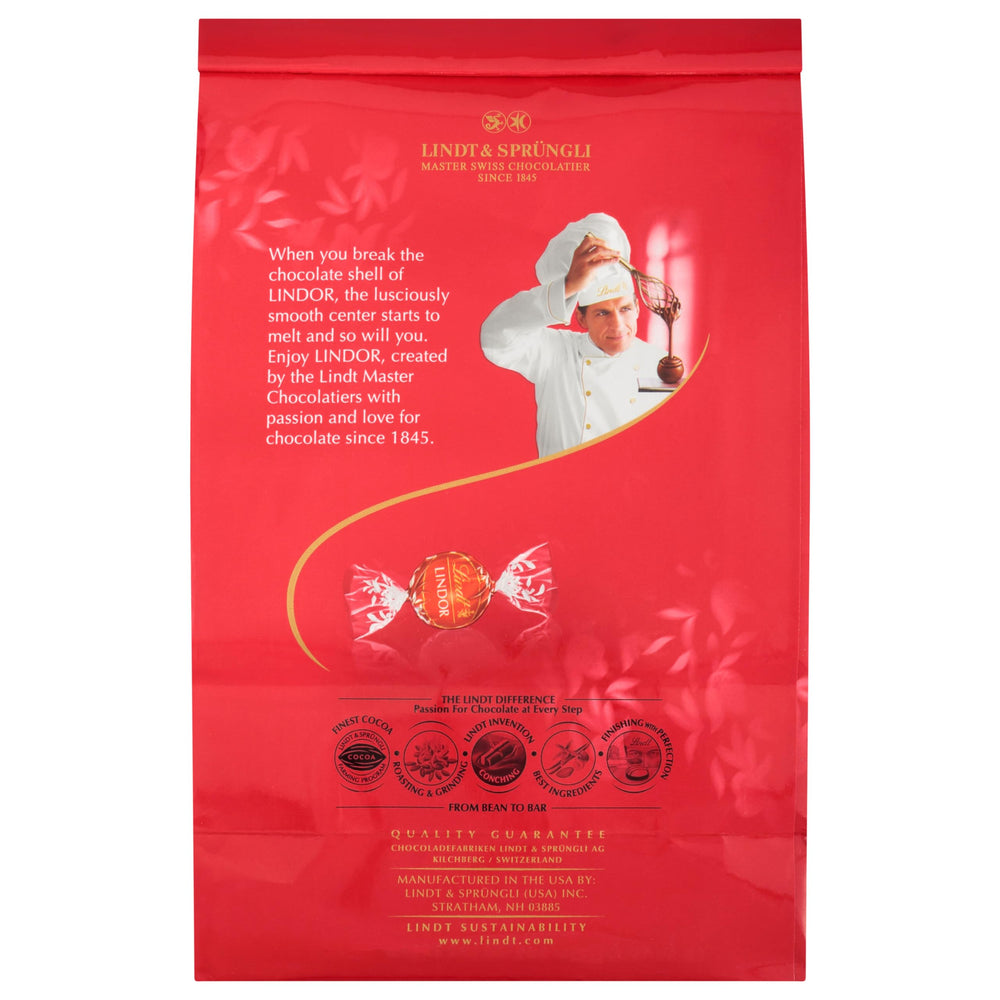 Lindt Lindor 15.2 oz bag shown, ideal for parties.