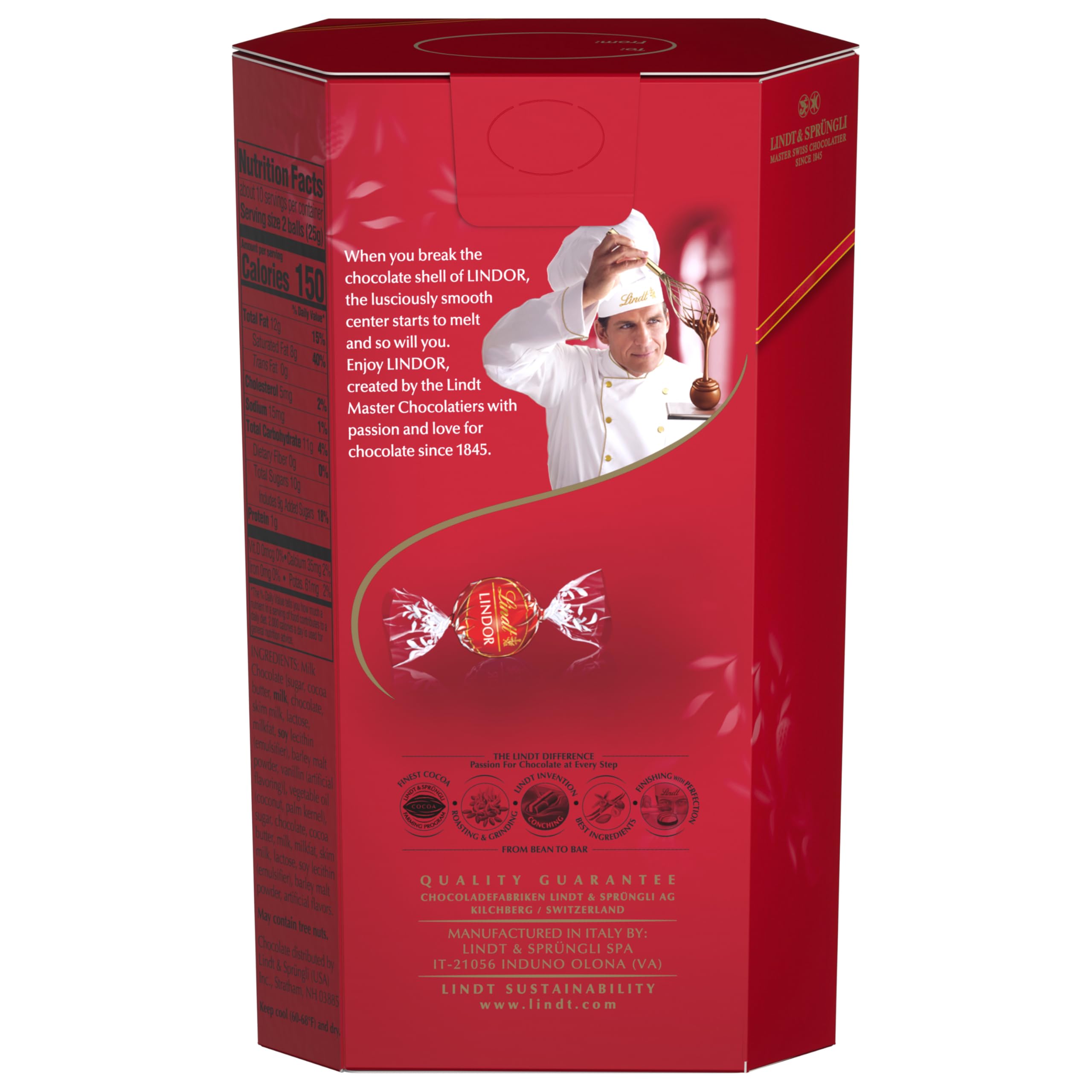 Lindt LINDOR presentation highlighting a refined gift-ready box