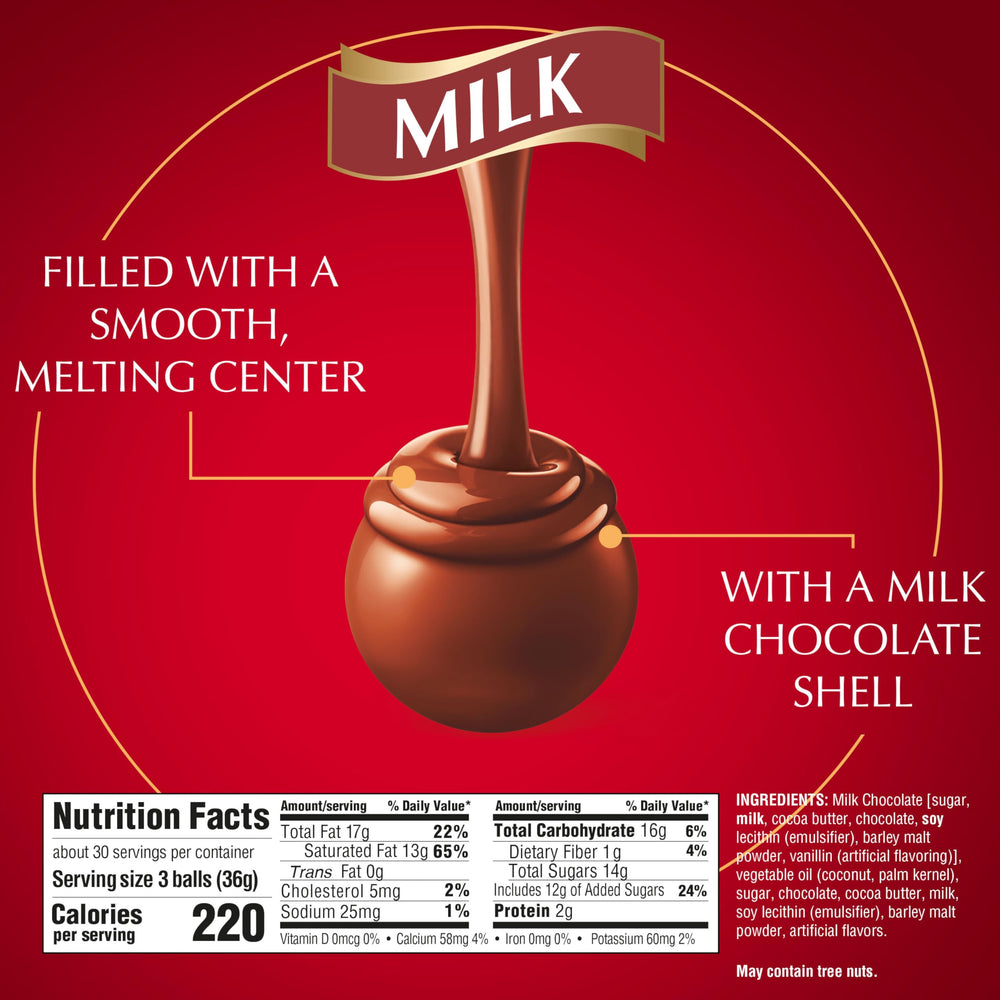 Lindt LINDOR truffles shell and melting center closeup inviting indulgence